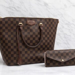 Louis Vuitton Damier Ebene Tote + Wallet- Full set w/ boxes and dust bags.
